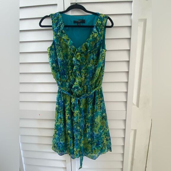 Nine West Dresses & Skirts - Floral Sleeveless Dress - Blue and Green